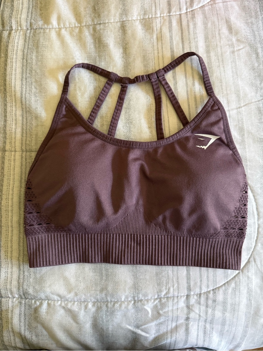 Gymshark Plum Strappy Seamless Sports Bra